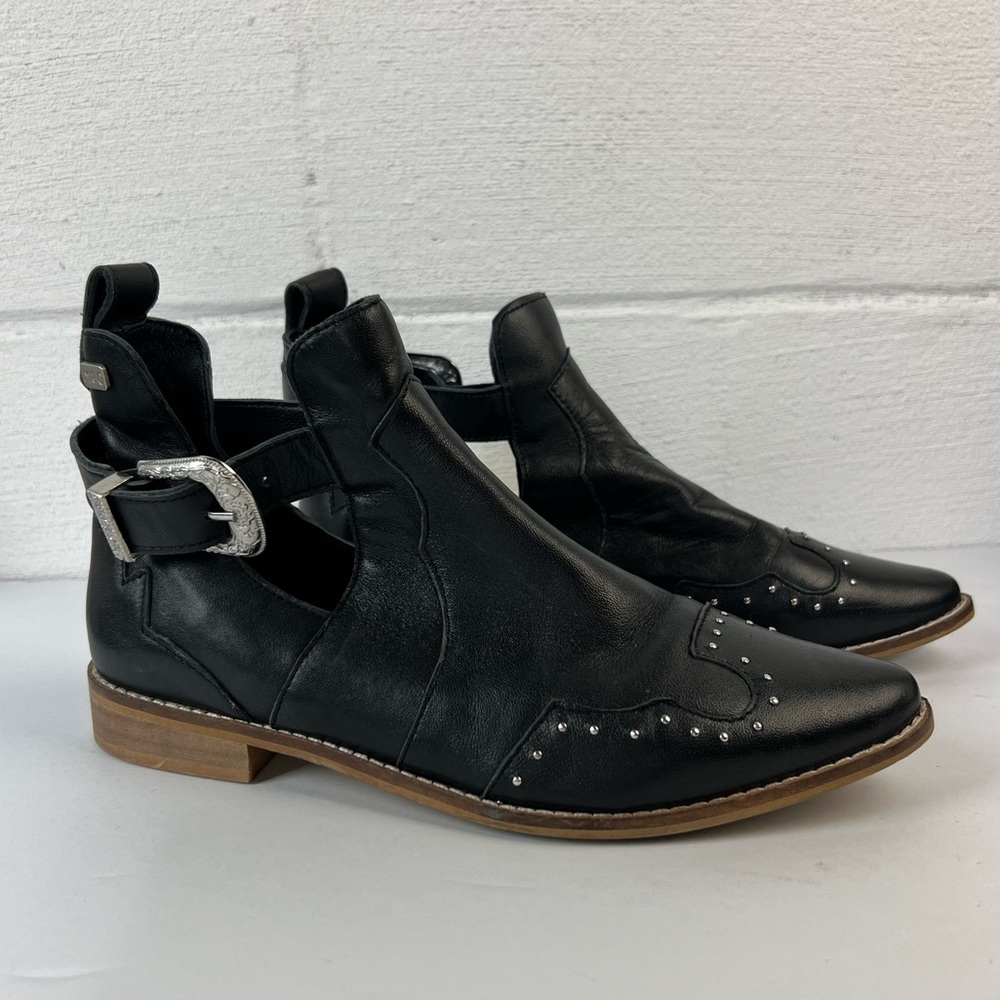 Musse & Cloud Gypsy Black Western Ankle Boots, 38